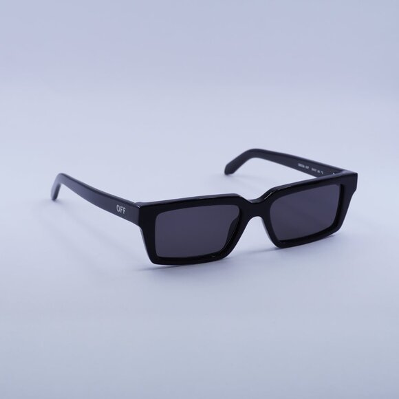 Off-White OERI13A WARREN 1007 Sunglasses Black Rectangle Frame, Grey Lenses main image 8
